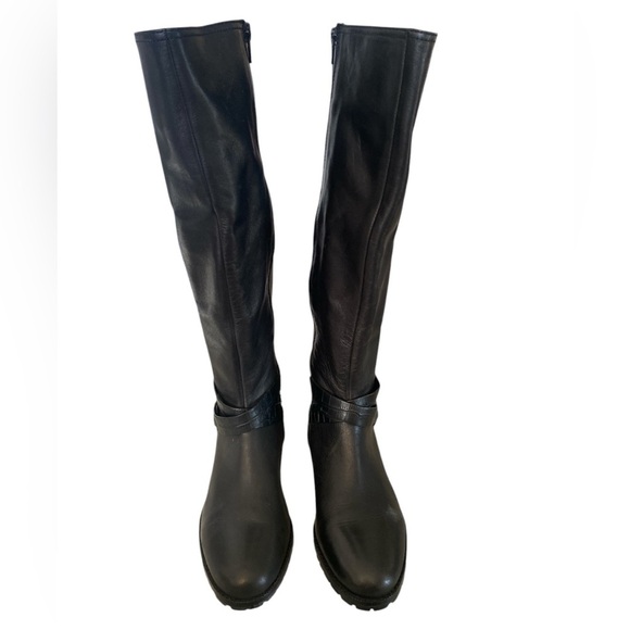 Antonio Melani black leather boots size 7MW - Picture 2 of 9